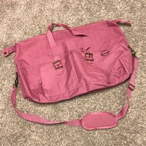 Pink small duffel bag